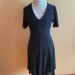 Siren Lily Black and White V-Neck Dress Size M